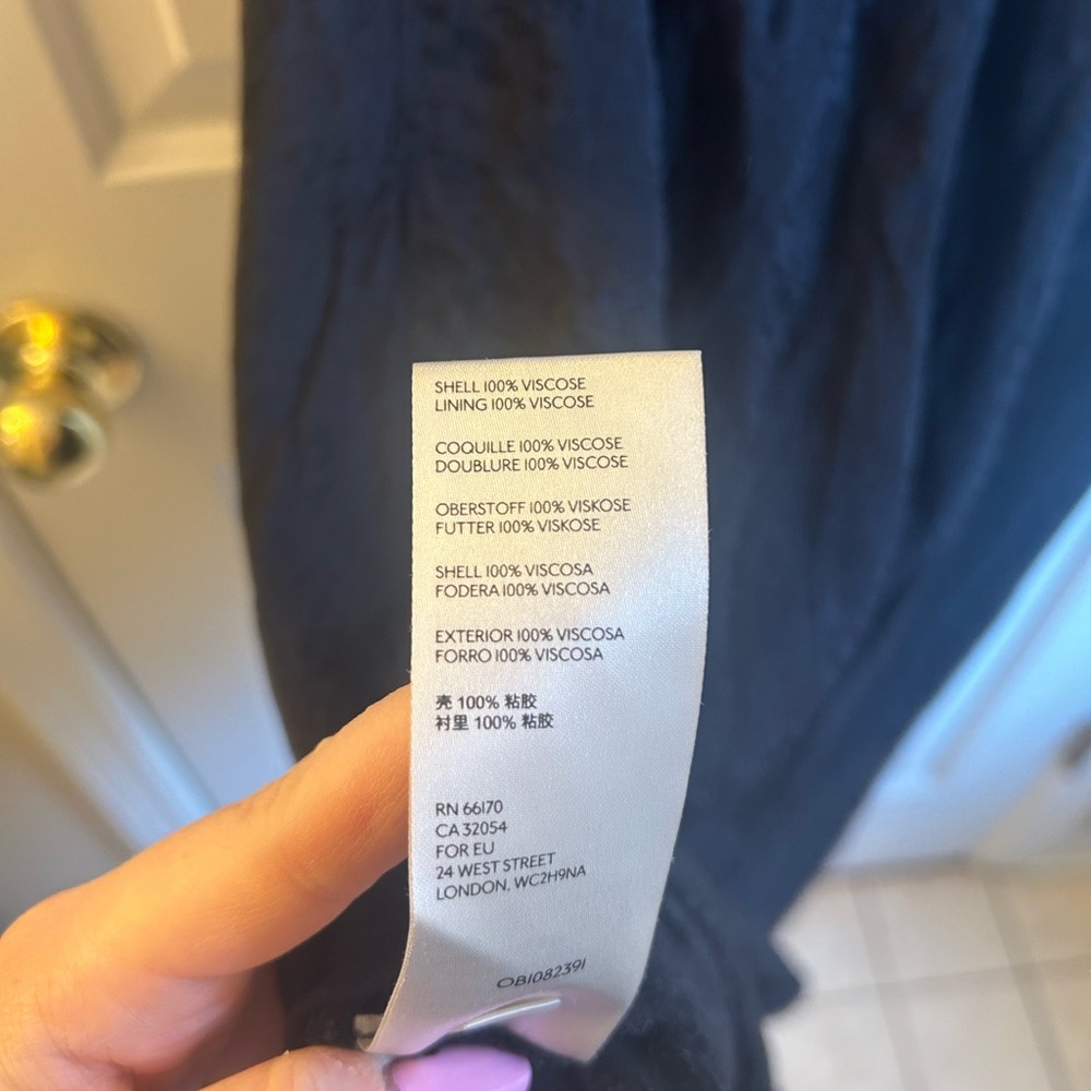 Anthropologie Black Slip Midi Dress - Picture 7 of 8